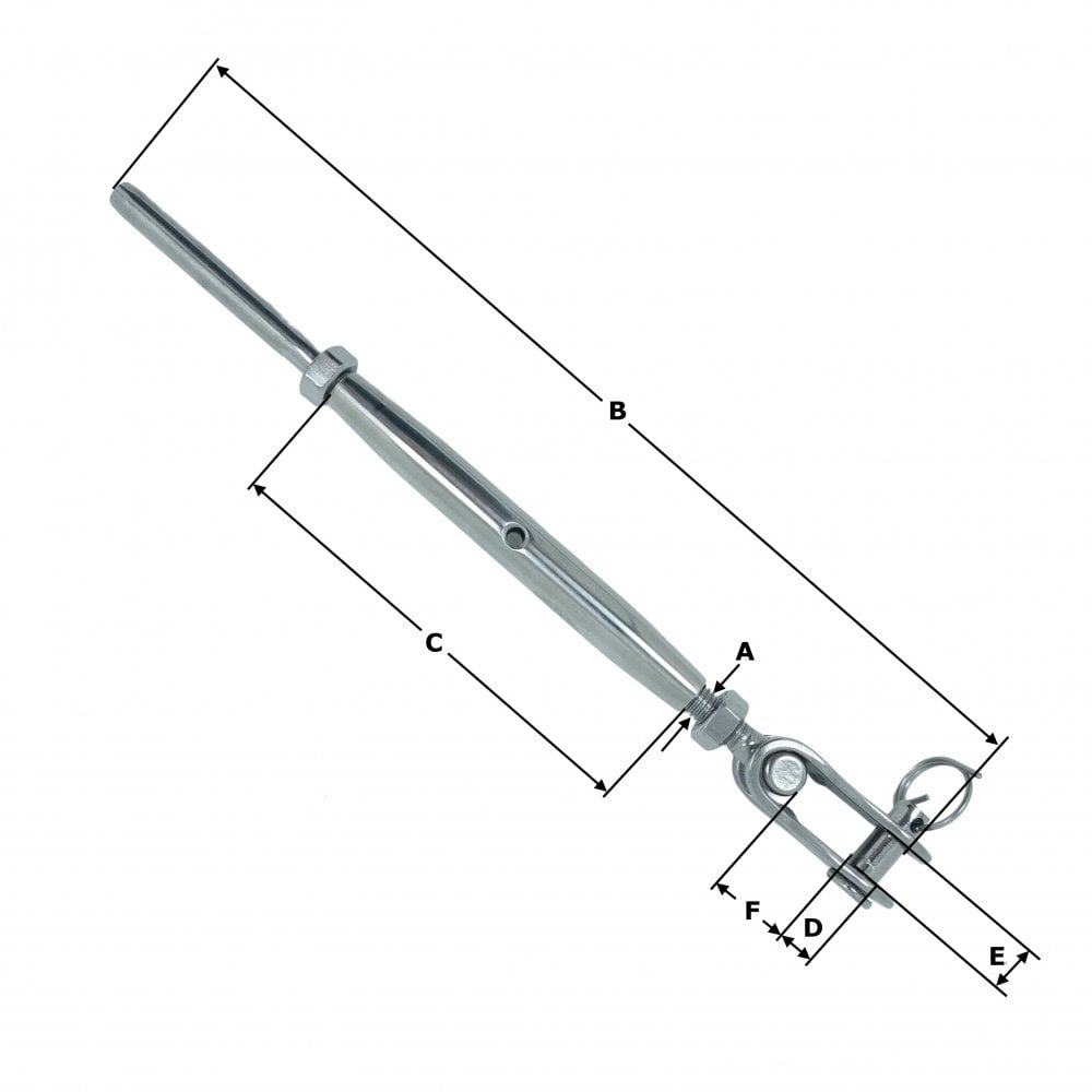 Stainless Steel Closed Body Rigging Screws - Toggle & Swage Stud - AISI 316