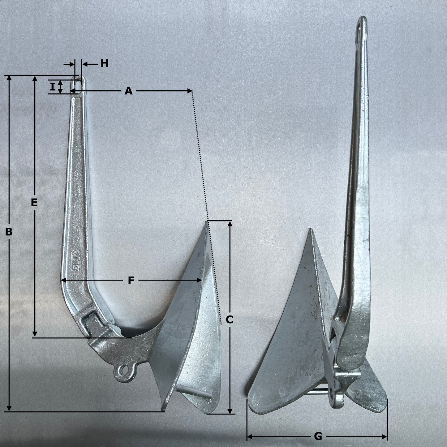 Plough Boat Anchor: Galvanised