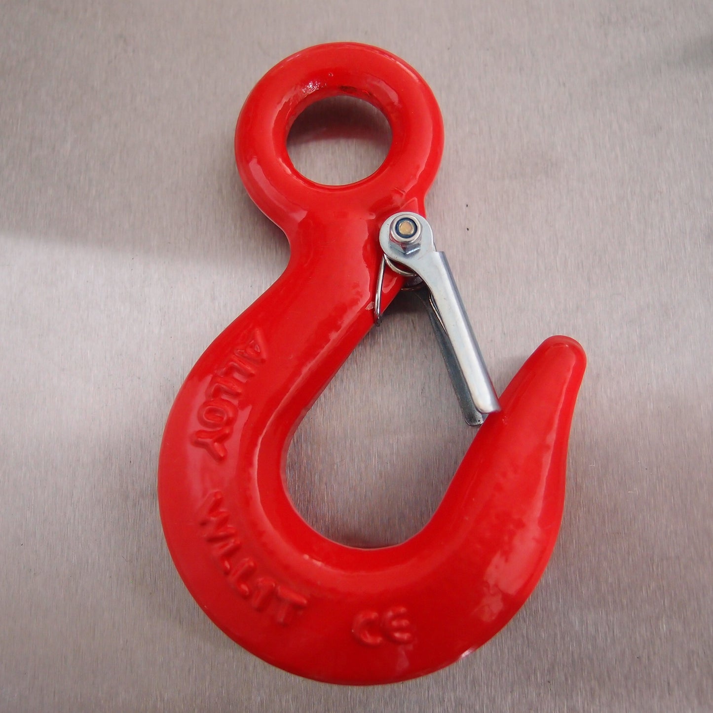 Large Eye Hooks: Alloy Steel with Safety Catch - Painted
