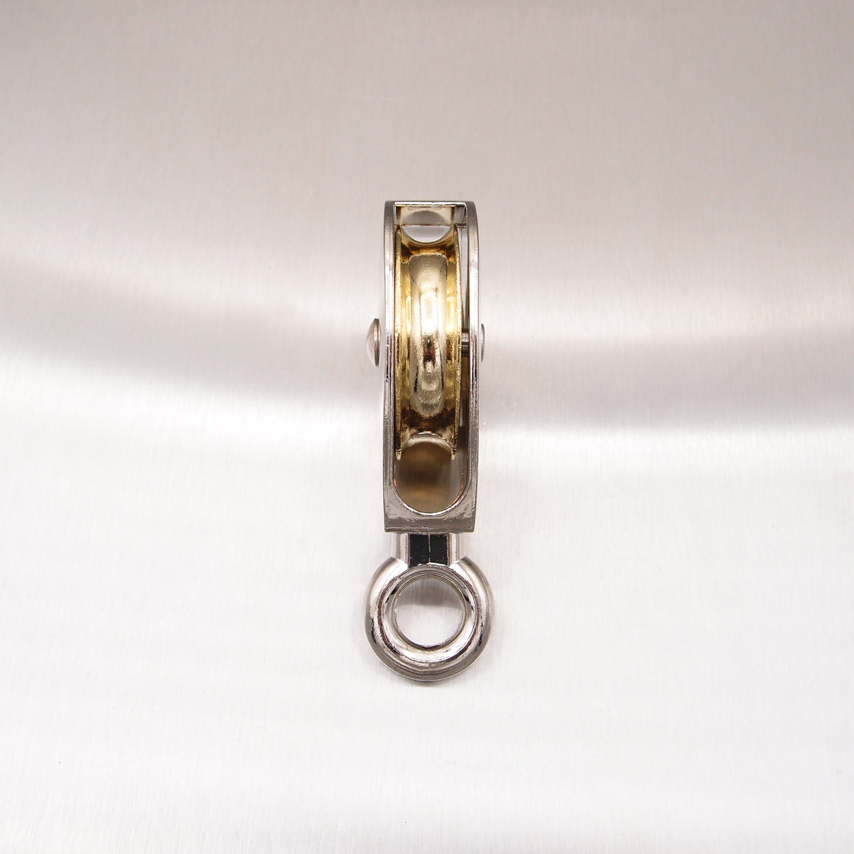 Single Awning Pulley - Die Cast Sheave - Fixed Round Eye - Zinc Plated Steel
