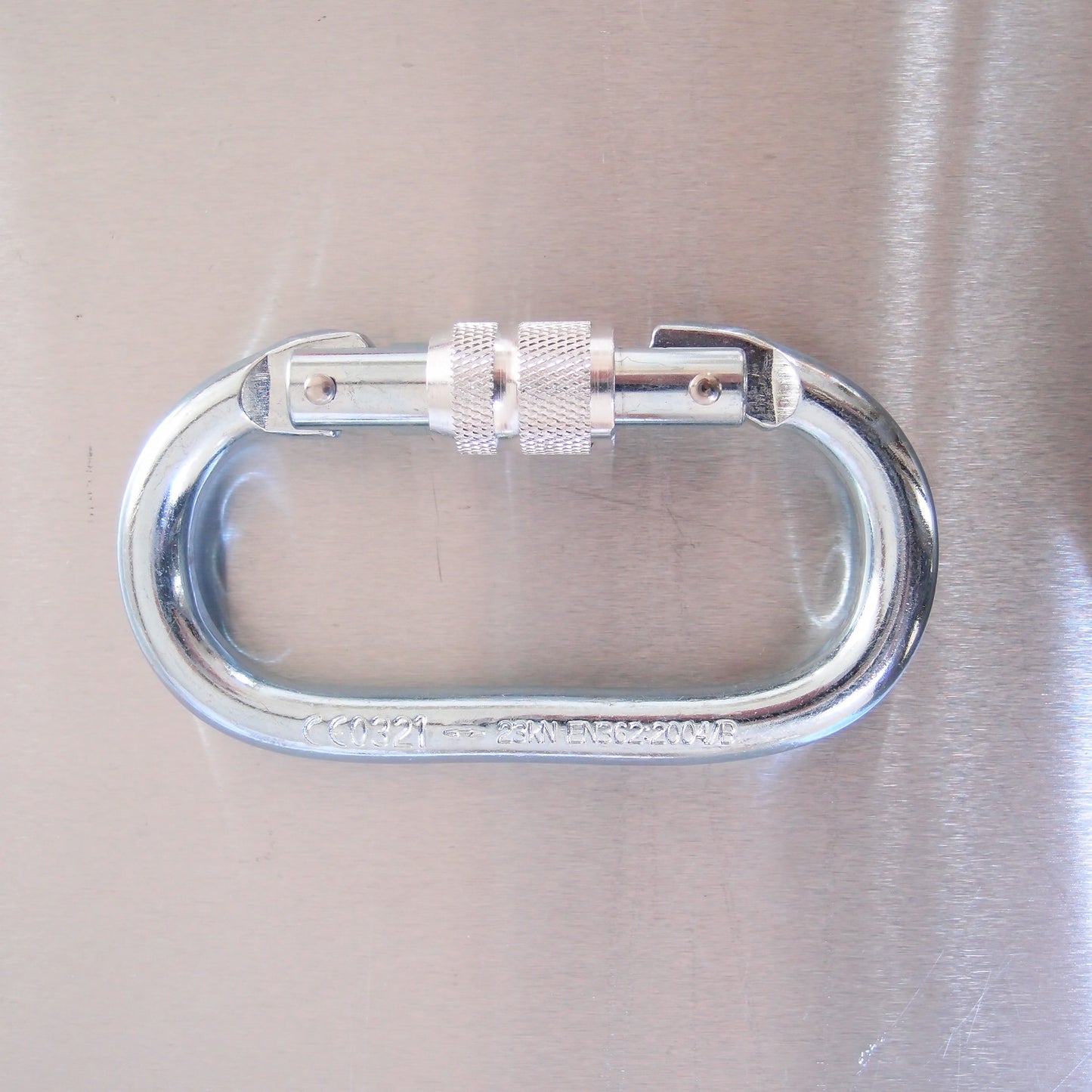 Carabiner - Screw Gate - 18mm Opening - 25kN - Zinc Plated Steel - Working at Height