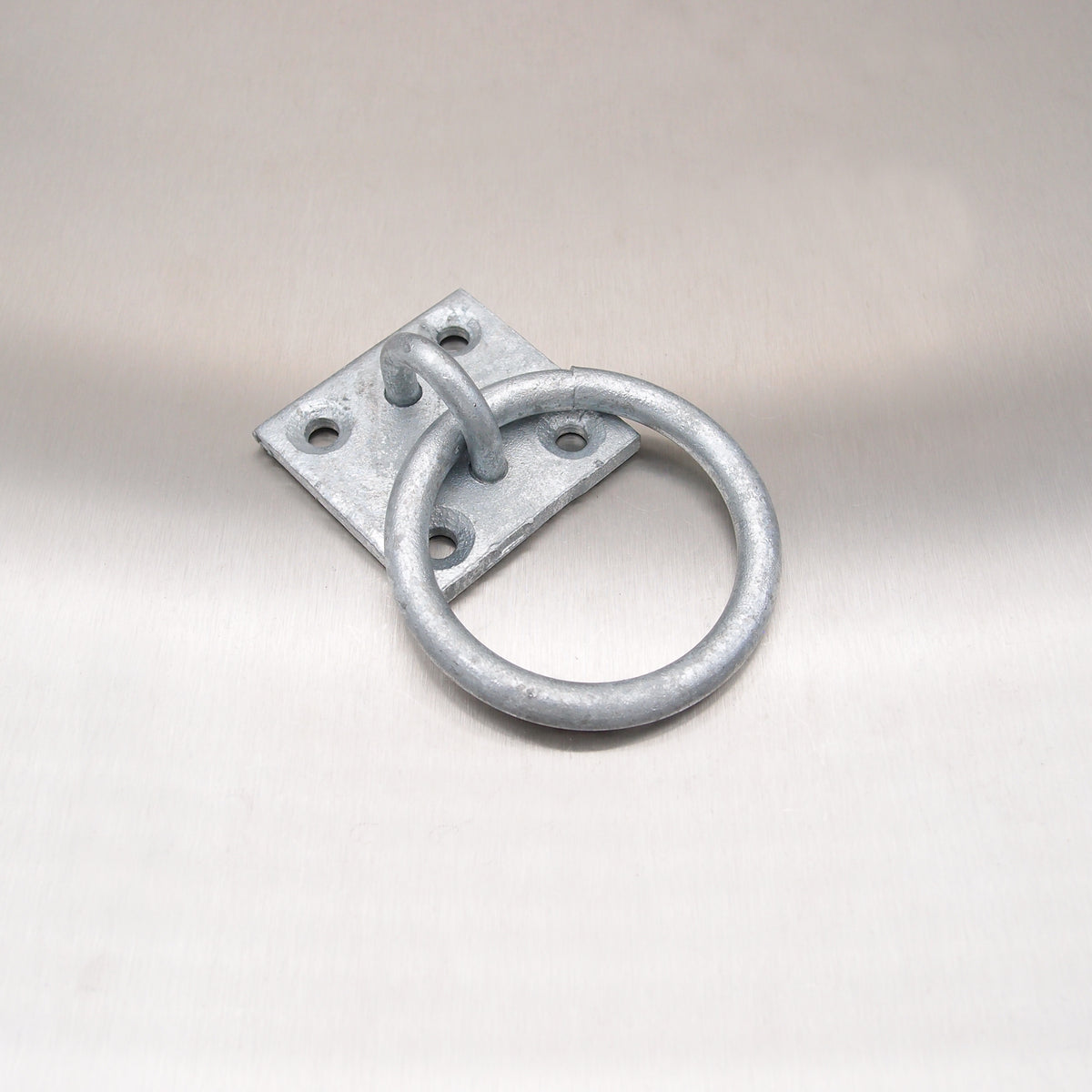 Binnacle Ring / Ring On Plate - 50mm x 50mm - Galvanised Steel