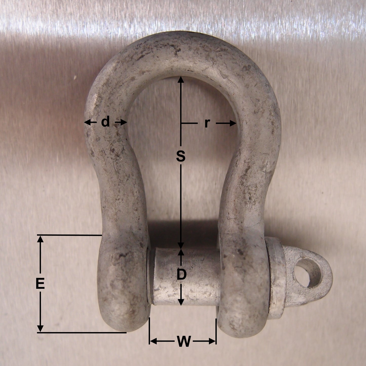 Large Bow Shackles High Tensile with Type A Pins - Galvanised