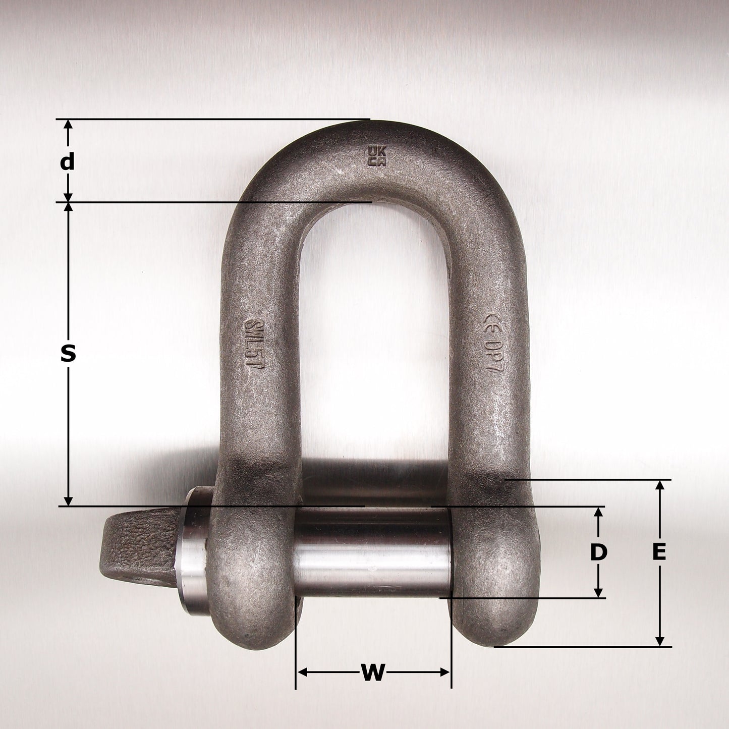 Large Dee Shackles High Tensile with Type A Pins - Self Colour