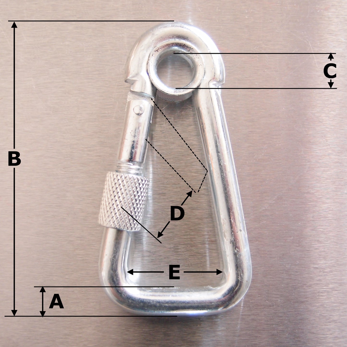 Asymmetric Carbine hook with Screw Gate - Zinc Plated