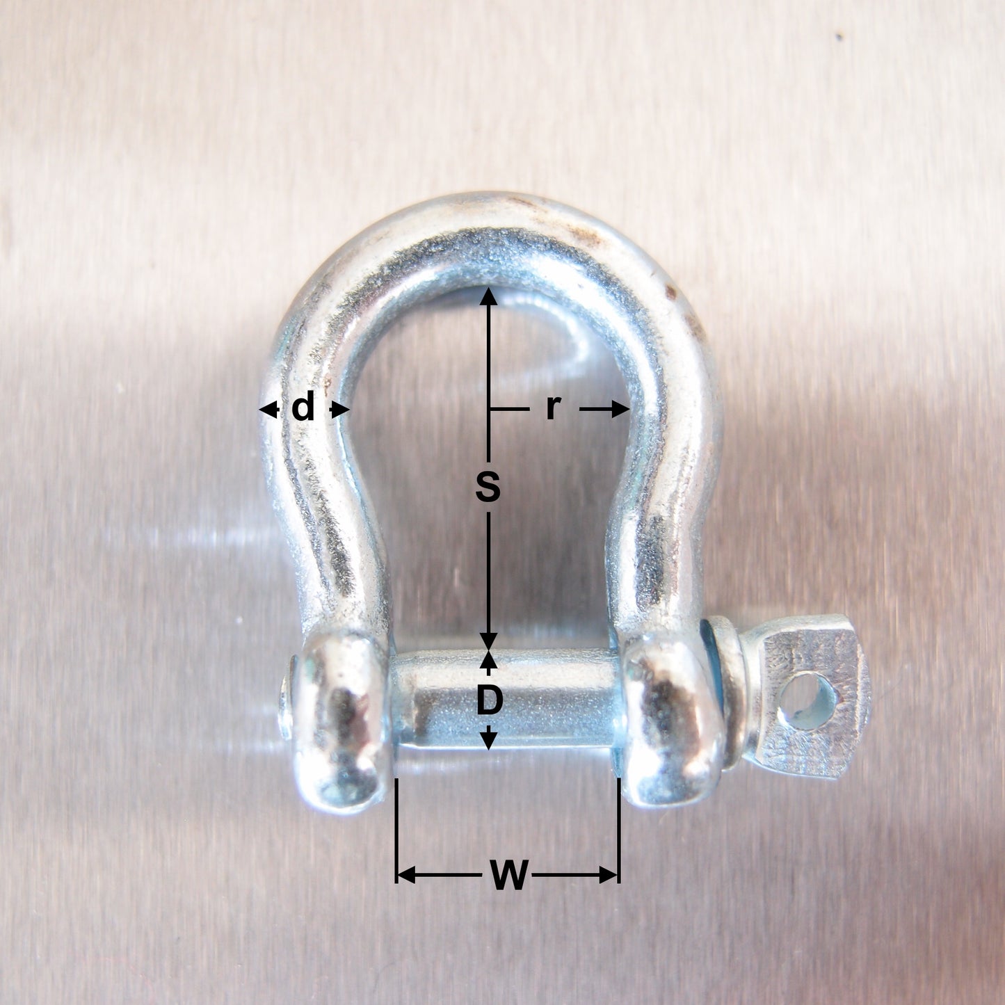 Bow Shackle with Screw Pin - Galvanised Steel - Commercial