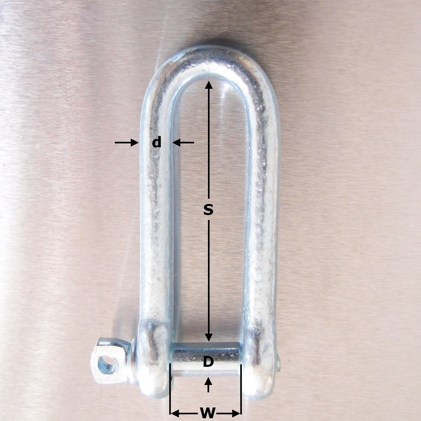 Commercial Long Dee Shackle Galvanised - Screw Pin