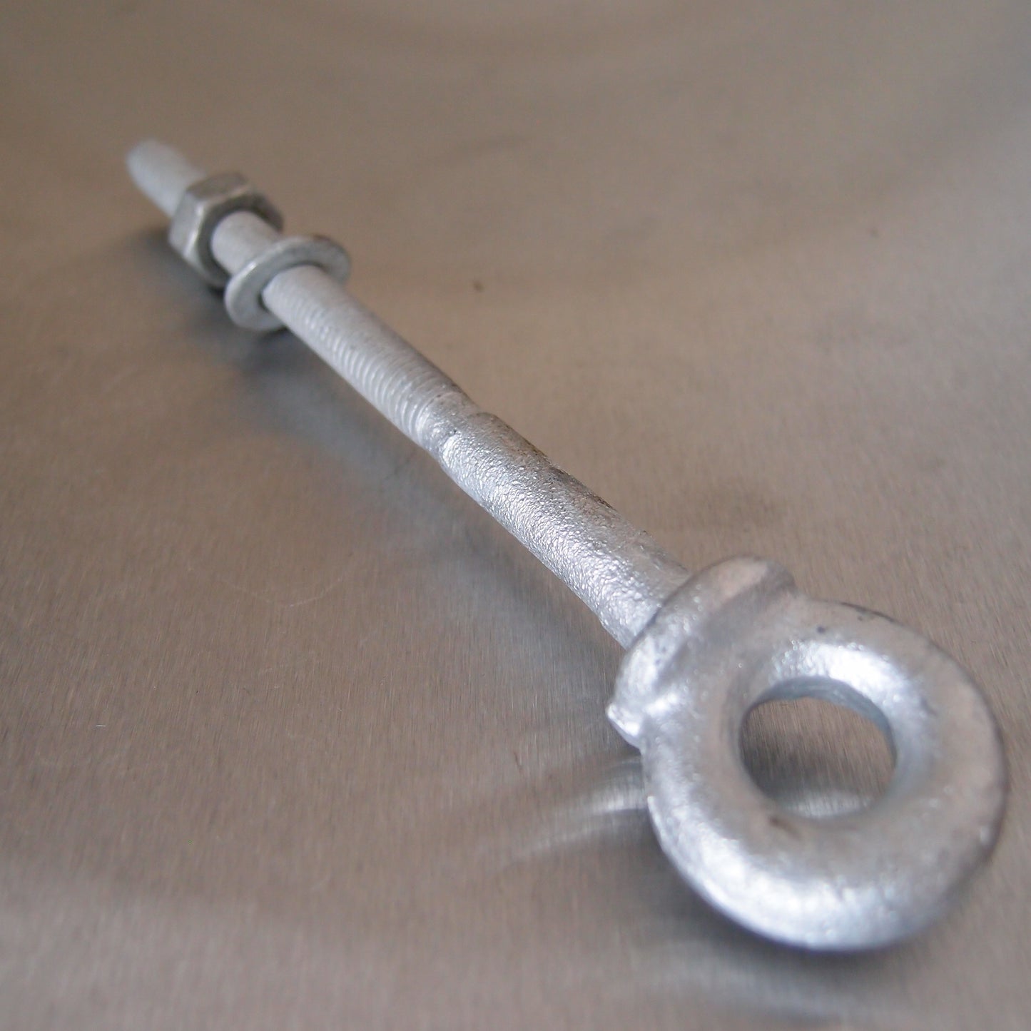 Long Shank Eyebolts with Nut and Washer - Galvanised