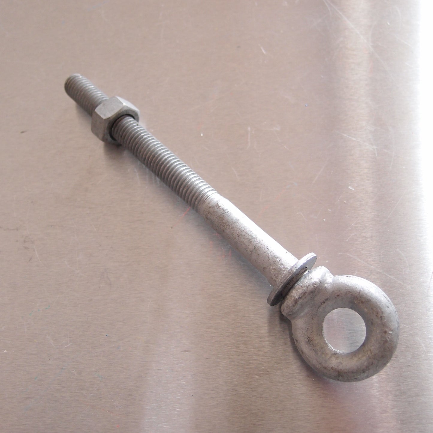 Long Shank Eyebolts with Nut and Washer - Galvanised