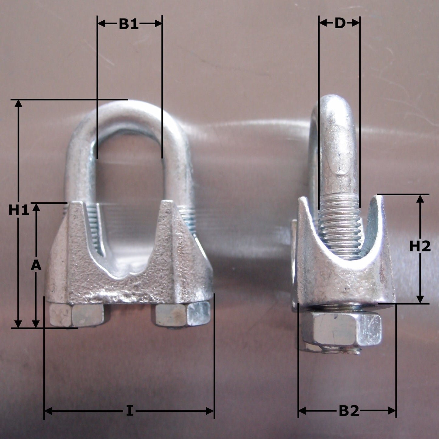 Commercial Wire Rope Grip: DIN741-Galvanised