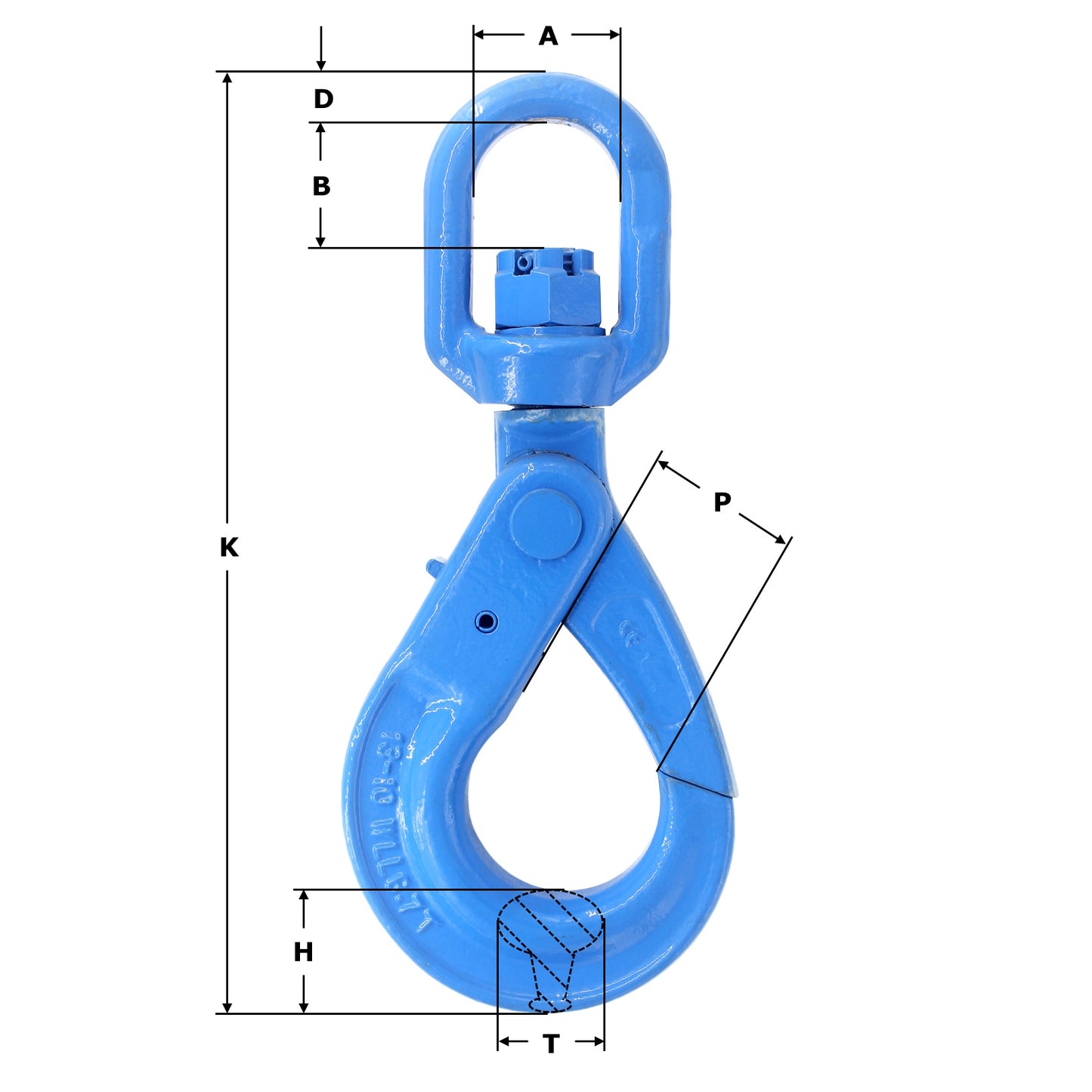 Grade 100 Swivel Auto Lock Hook