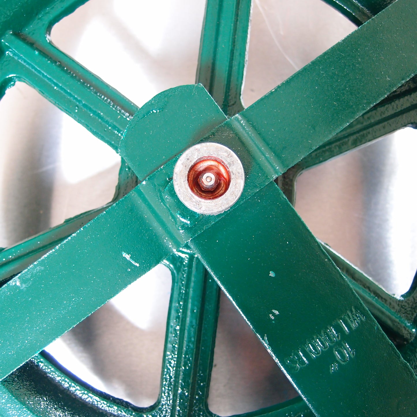 Gin Pulley Wheel Block - Green Painted