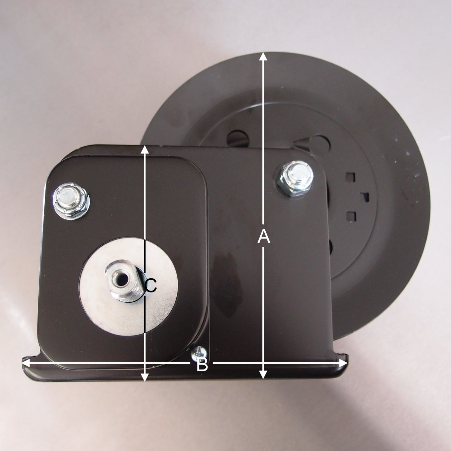 Black Coated Winch fitted with Integral Brake Device