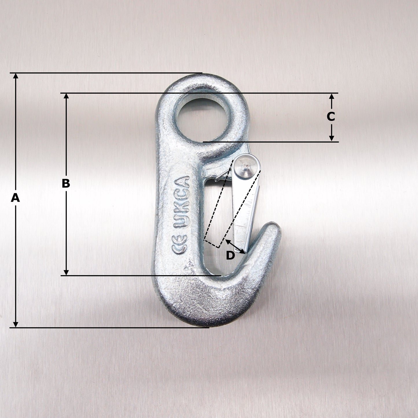 90mm Winch Hooks: Zinc Plated - Standard