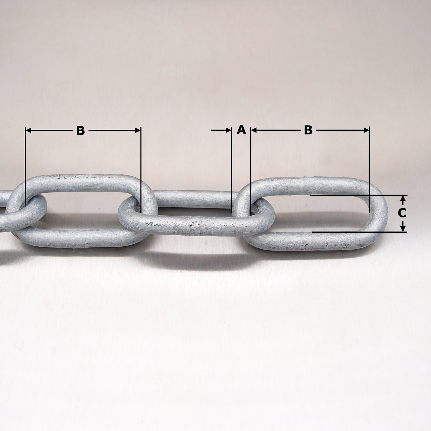 Welded Straight Link Chain - Galvanised Steel