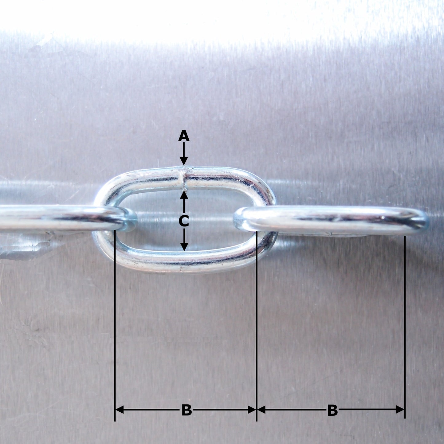 Mild Steel Welded Straight Link Chain - Zinc Plated