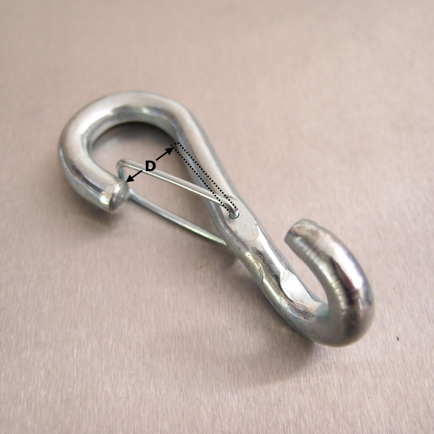 3" Spring Hook To Crue - Zinc Plated Steel - Wire Catch