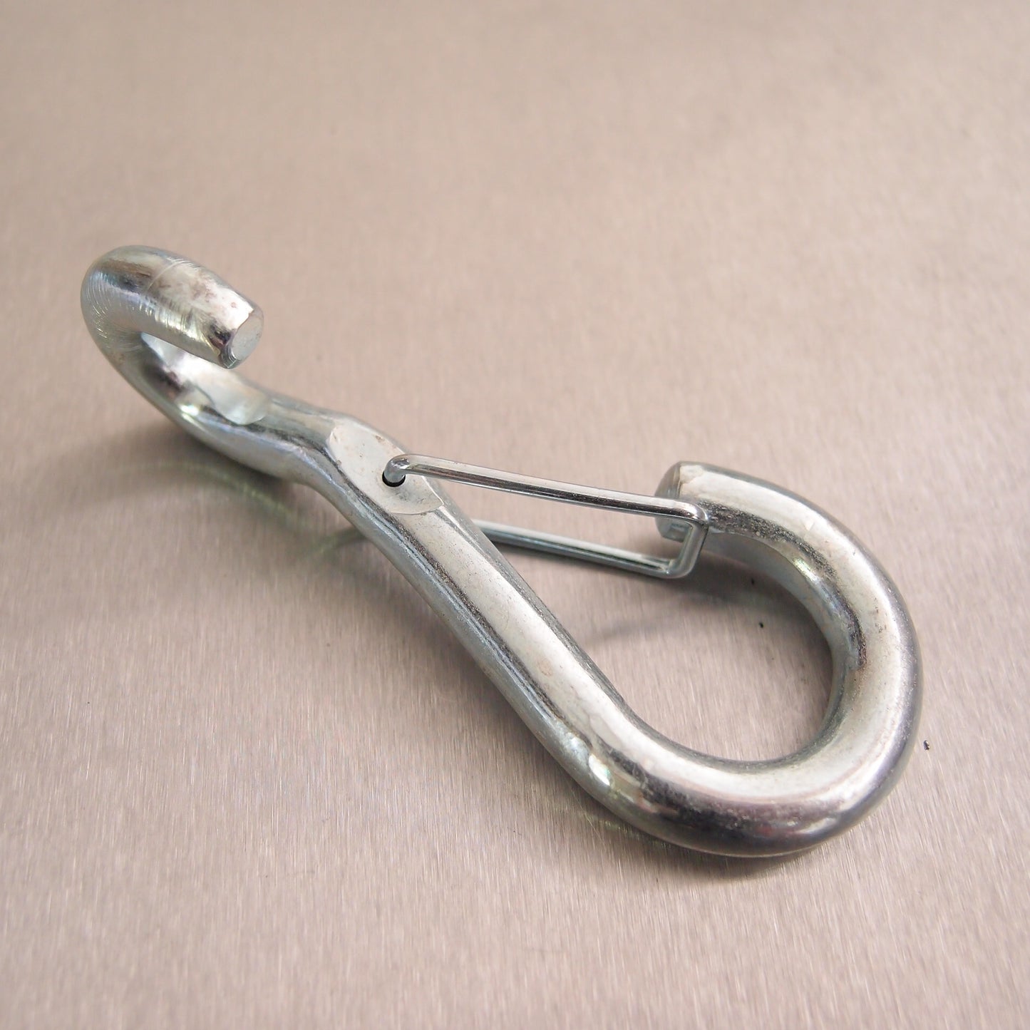 3" Spring Hook To Crue - Zinc Plated Steel - Wire Catch