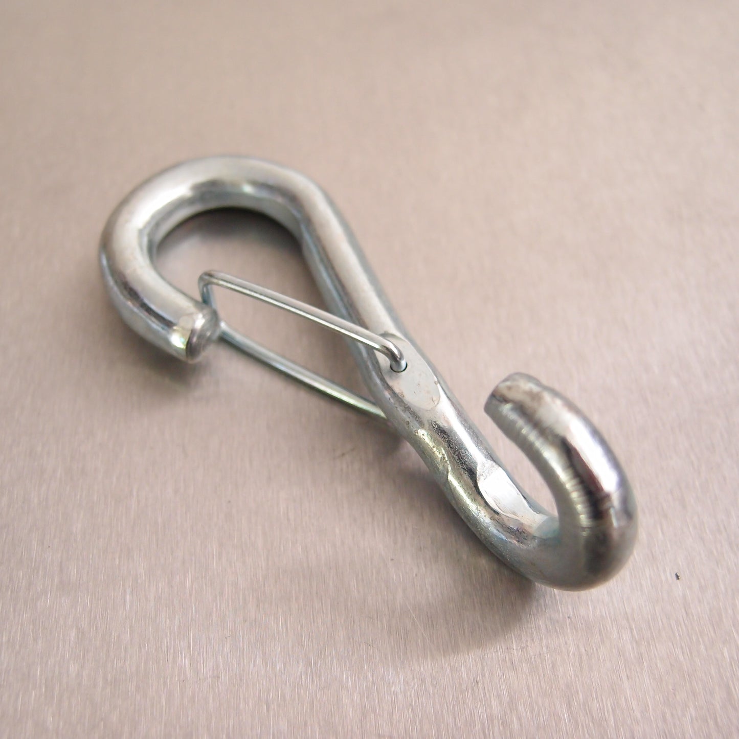3" Spring Hook To Crue - Zinc Plated Steel - Wire Catch