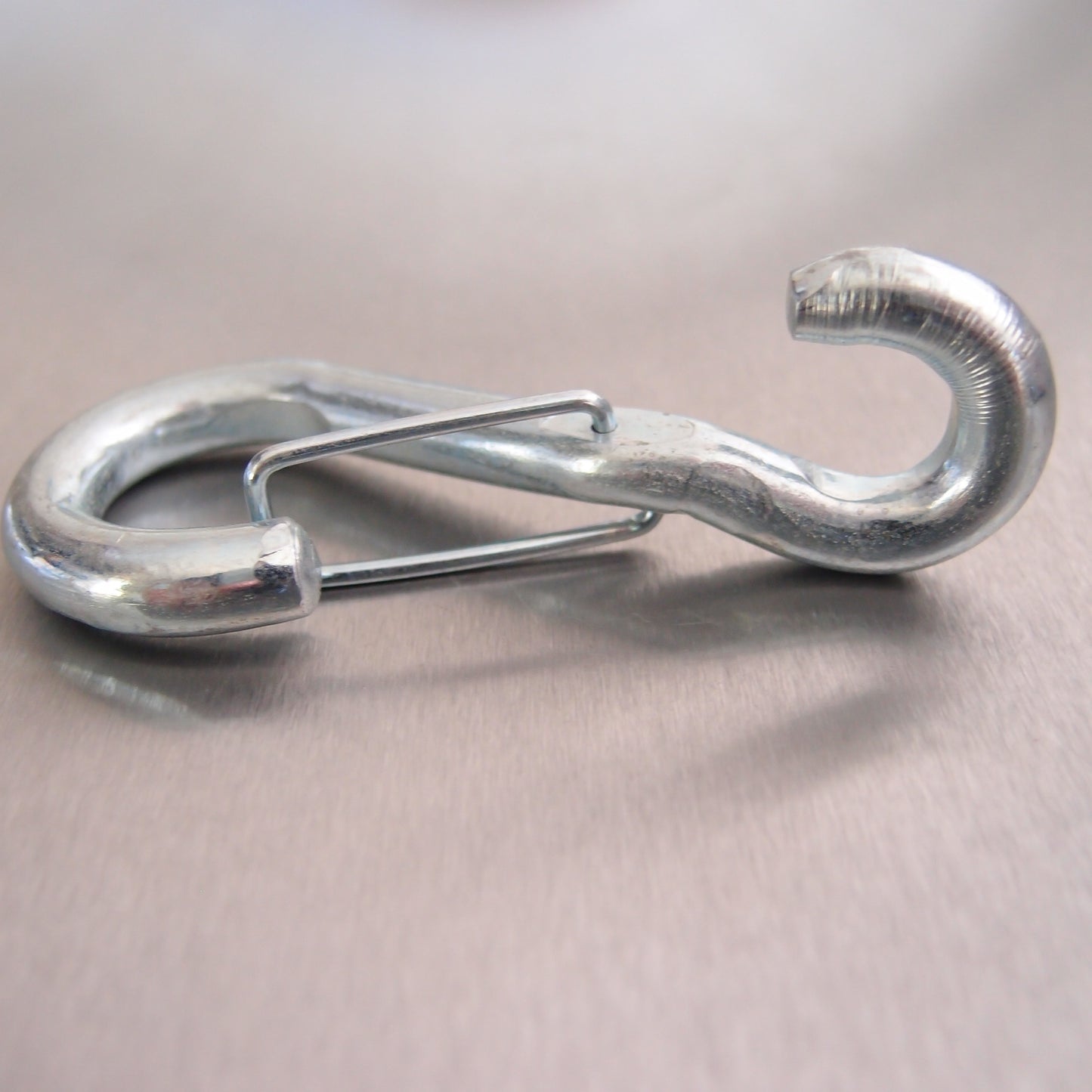 3" Spring Hook To Crue - Zinc Plated Steel - Wire Catch