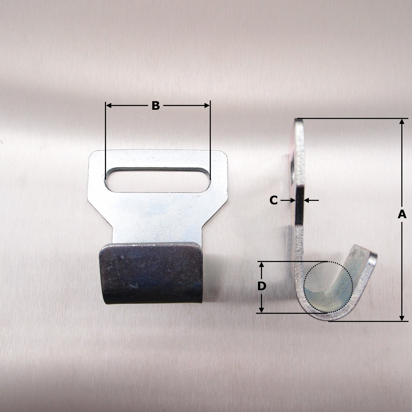 50mm Flat J Hook Zinc Plated