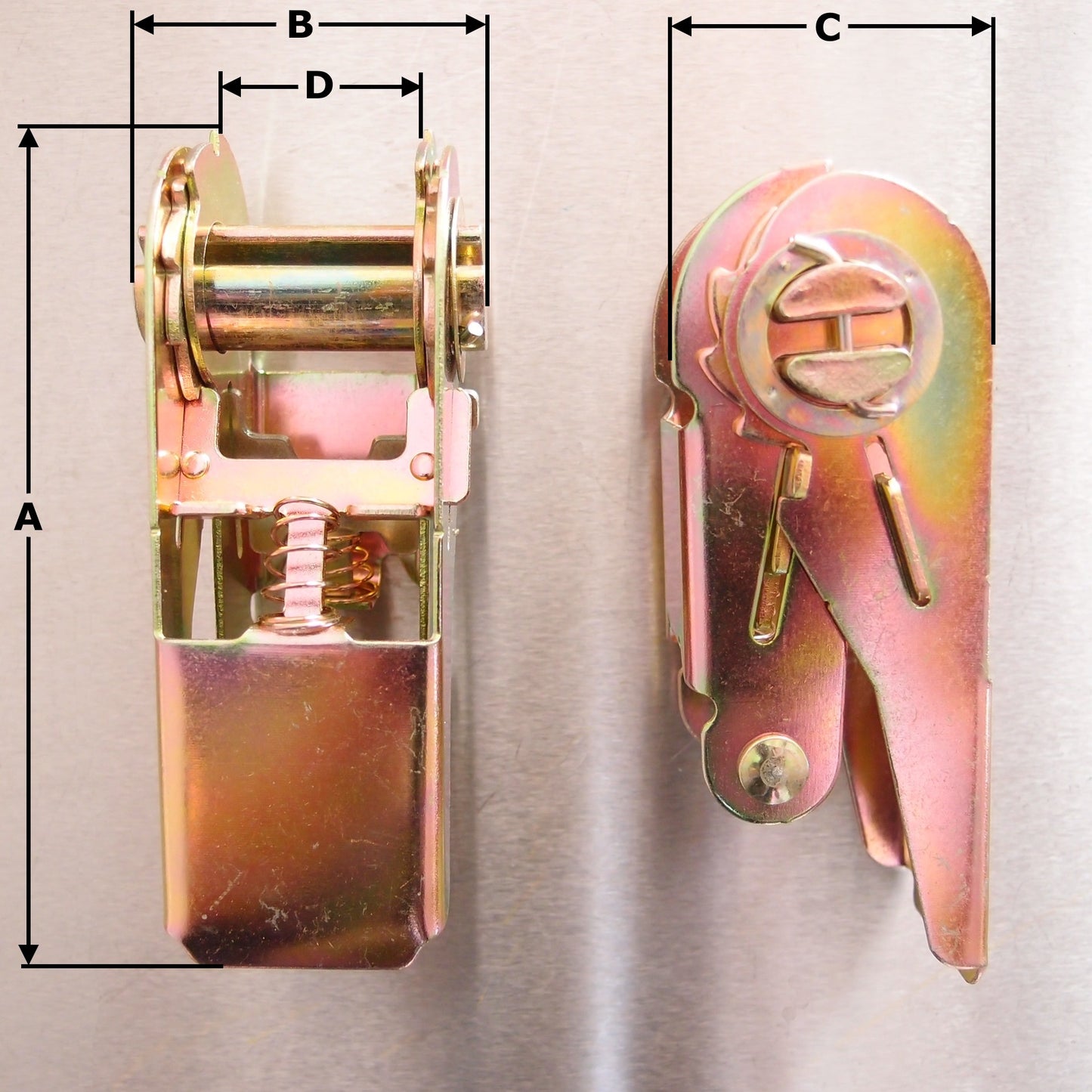 25mm Webbing Ratchet Handles: Narrow Pressed