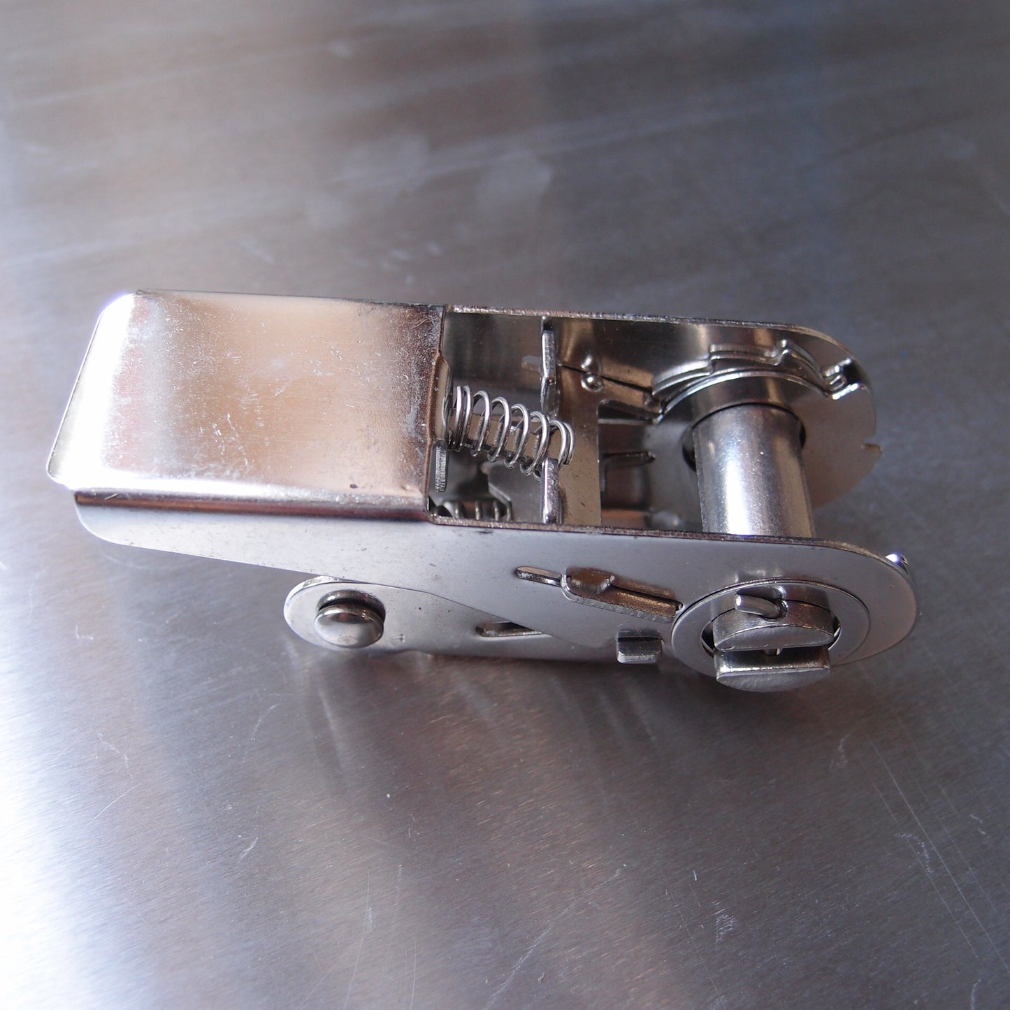 25mm Webbing Ratchet Handles Stainless Steel: Narrow Pressed