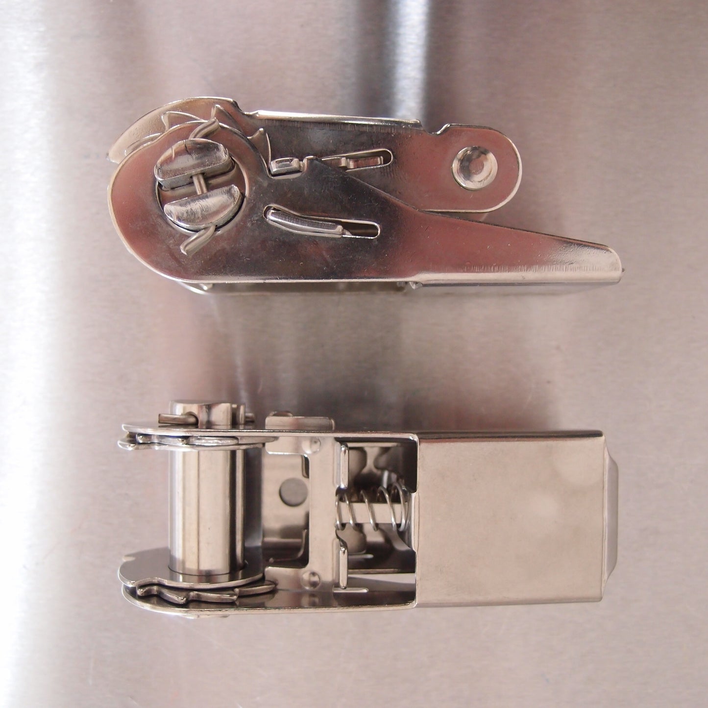 25mm Webbing Ratchet Handles Stainless Steel: Narrow Pressed