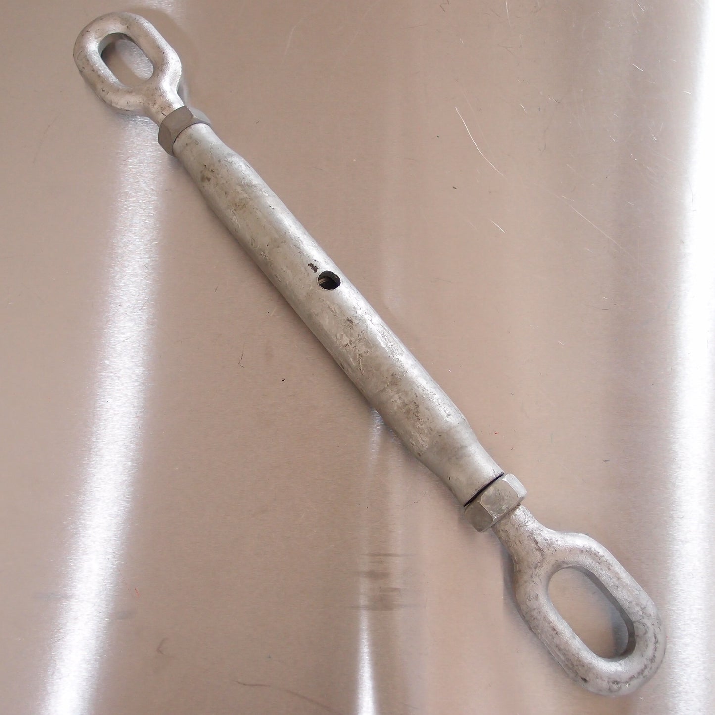 Rigging Screws Closed Body with Locknuts: Galvanised - Eye & Eye