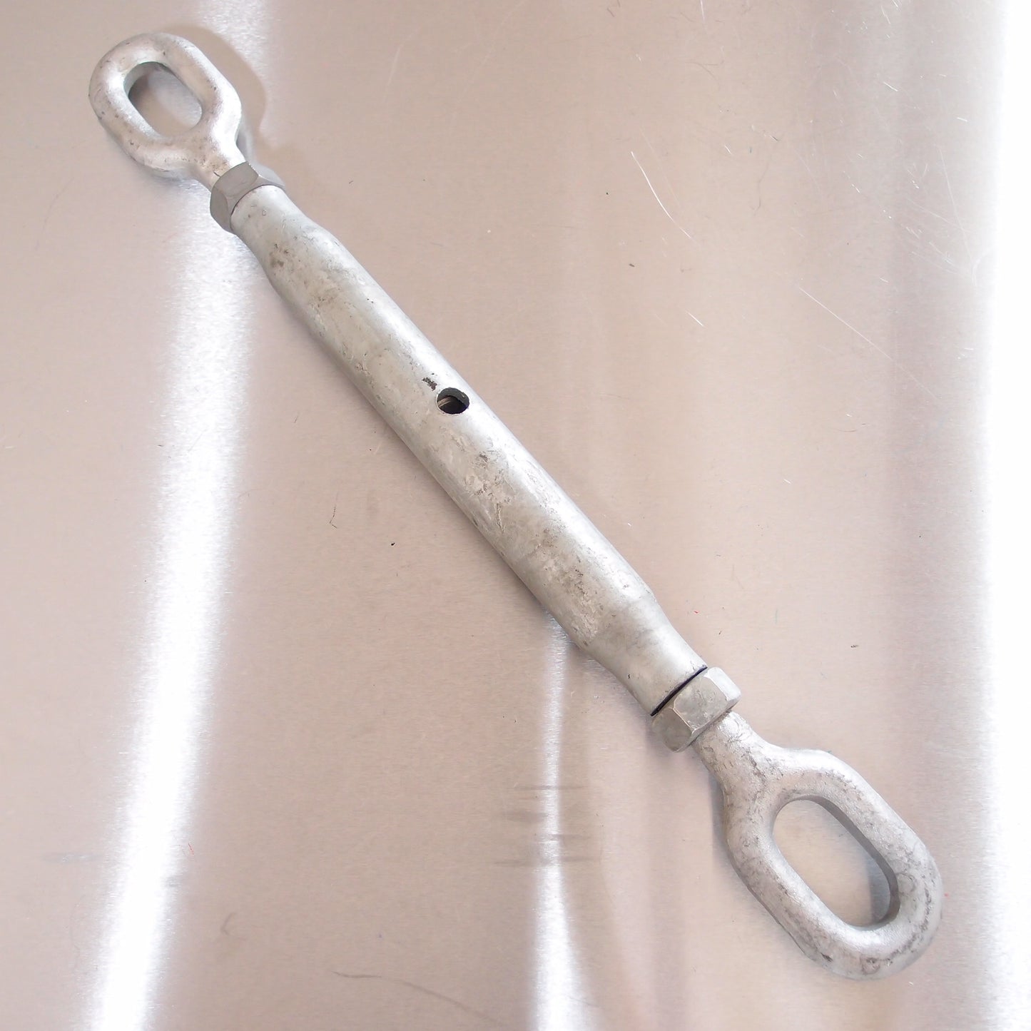 Rigging Screws Closed Body with Locknuts: Galvanised - Eye & Eye