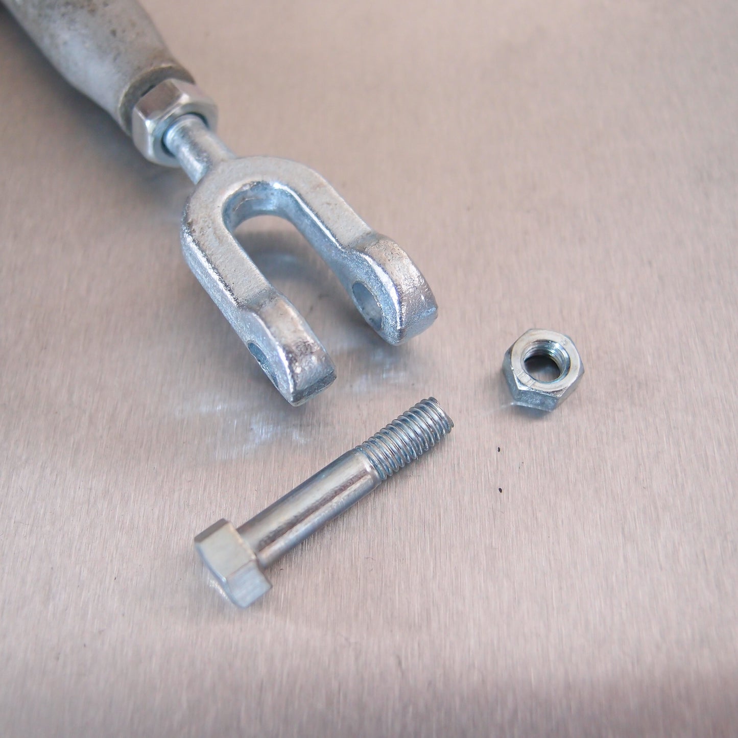 Rigging Screws Closed Body with Locknuts: Galvanised - Jaw & Jaw