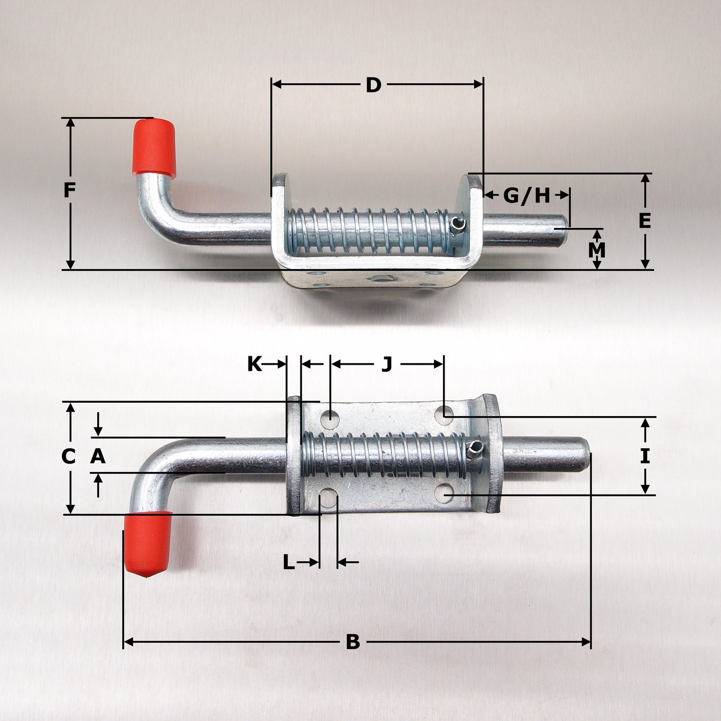 Spring Loaded Bolt - Zinc Plated