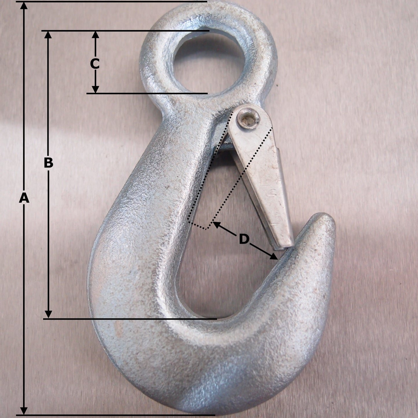 Eye Type Safety Hook - Zinc Plated