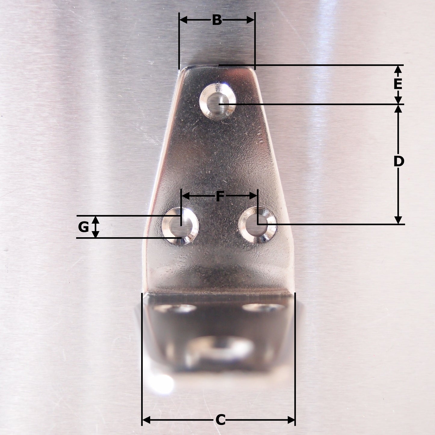 Angle Bracket Stainless steel AISI 304 - Wide