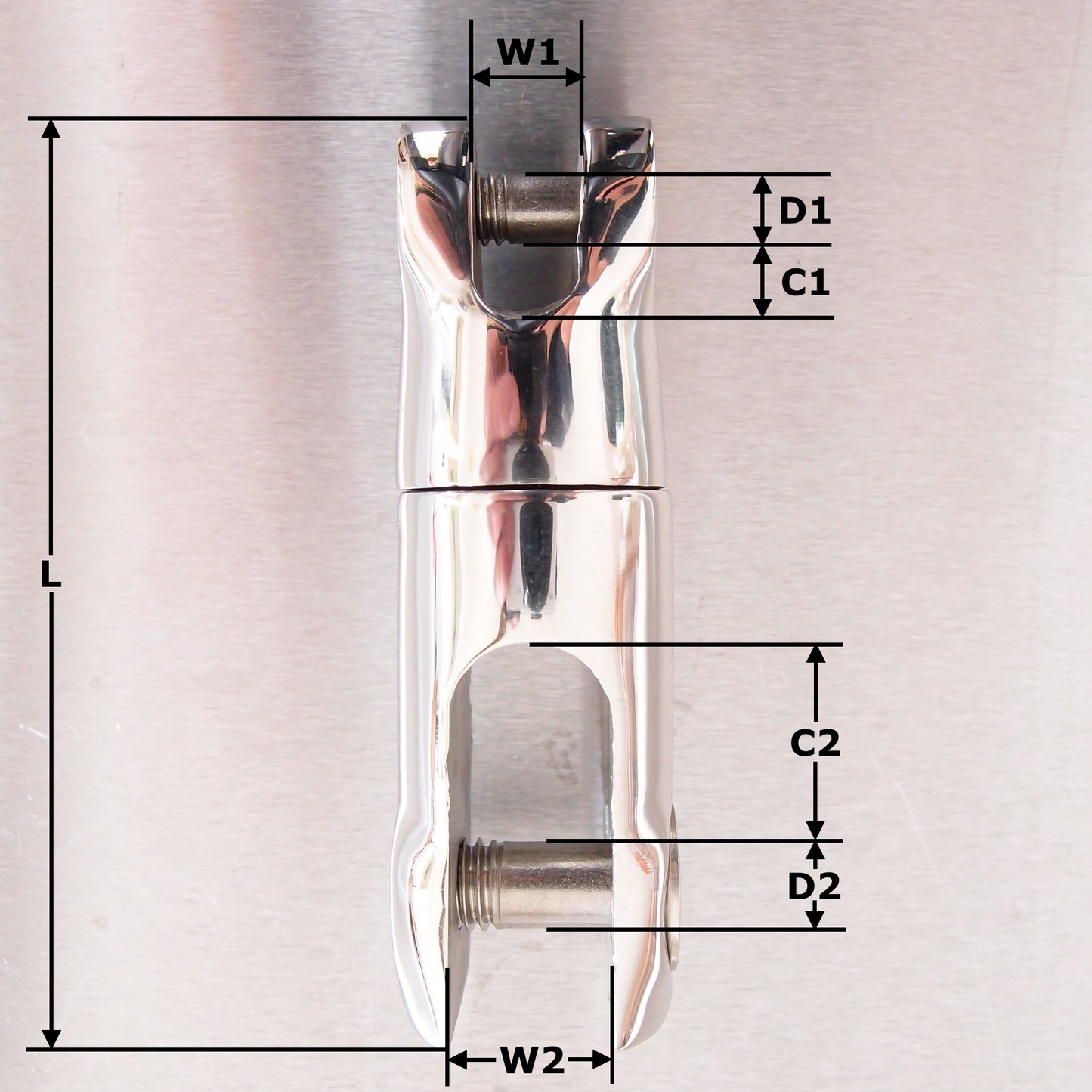Stainless Steel Single Swivel Anchor Connector AISI 316