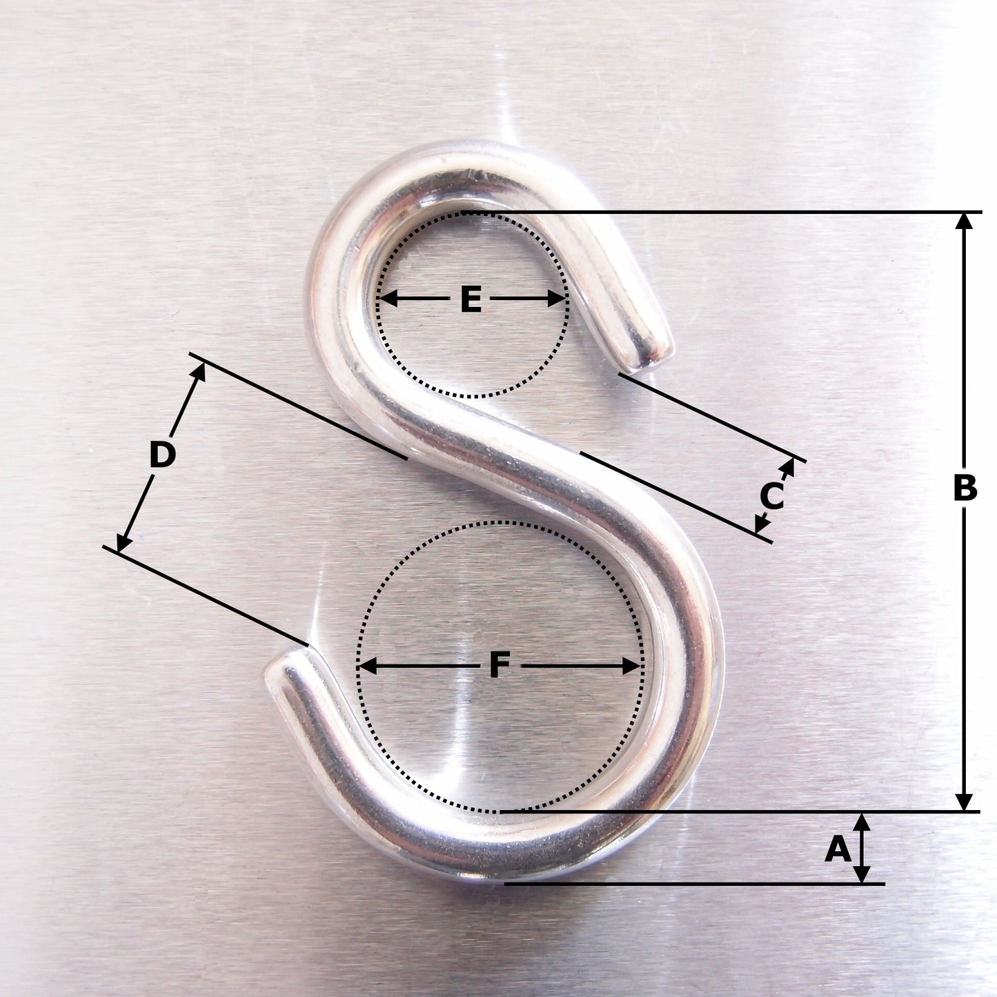 Stainless Steel Asymmetric S Hooks - AISI 316
