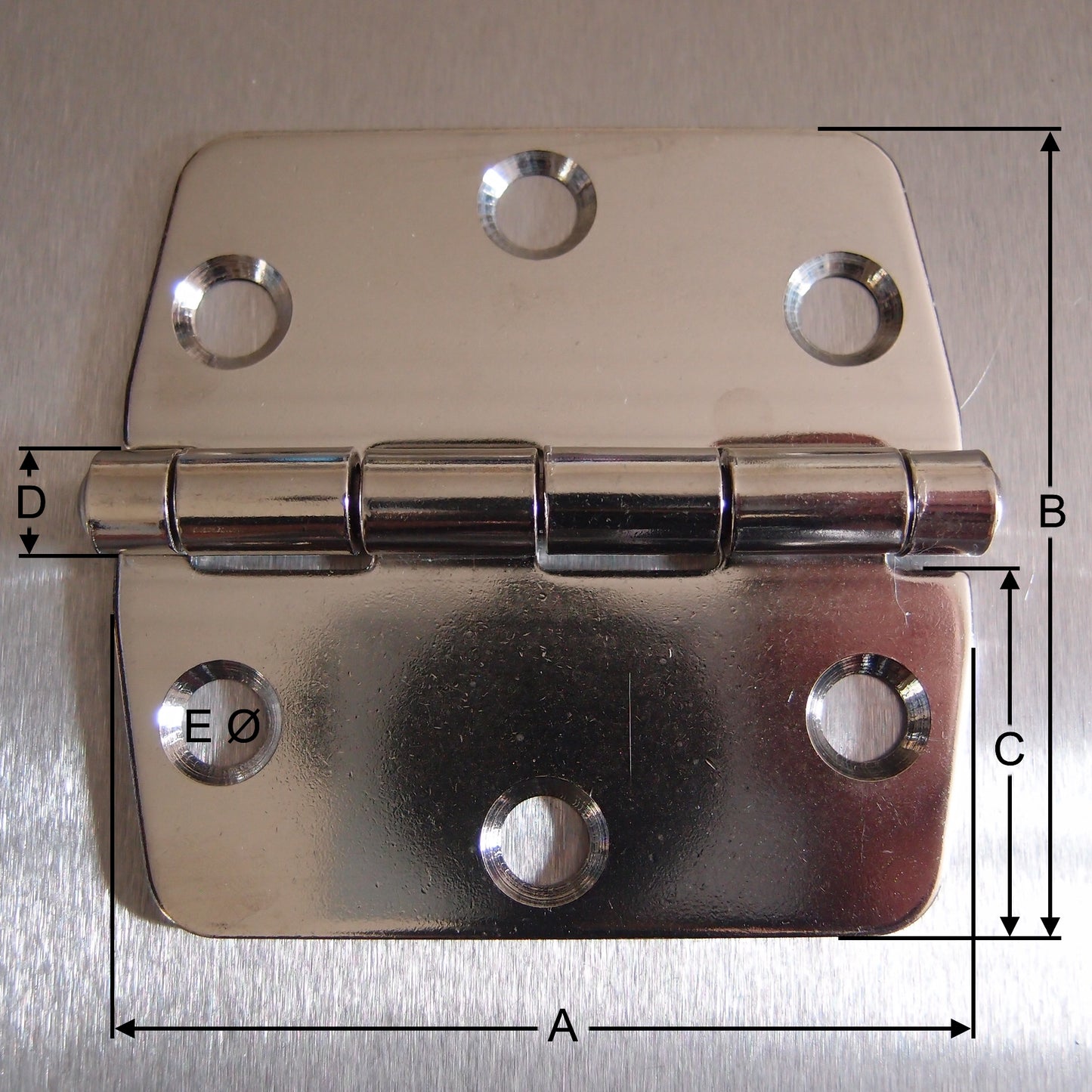 75mm Stainless Steel Butterfly Hinges - 304 grade