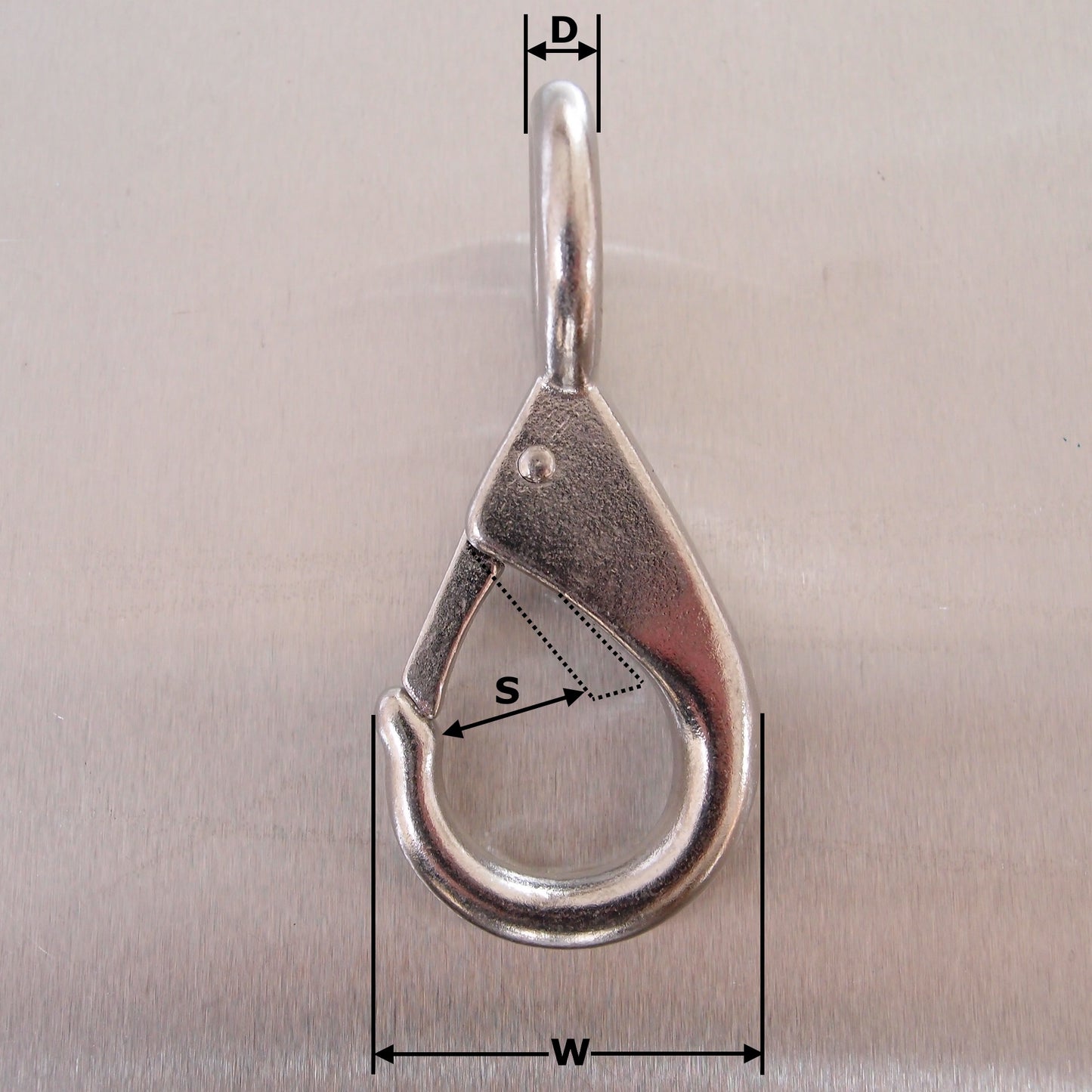 Stainless Steel Fixed Eye Boat Snap Hook AISI 316