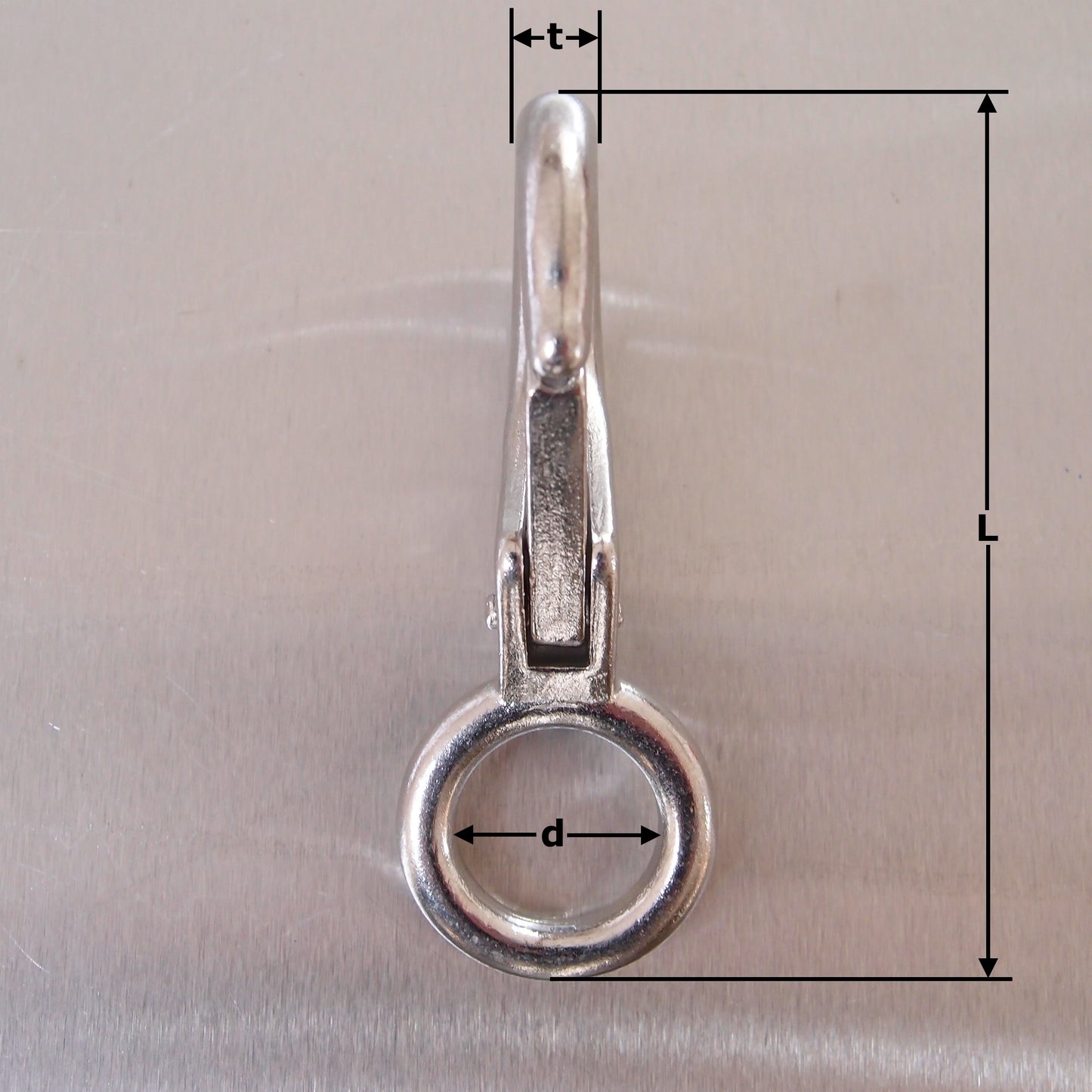 Stainless Steel Fixed Eye Boat Snap Hook AISI 316