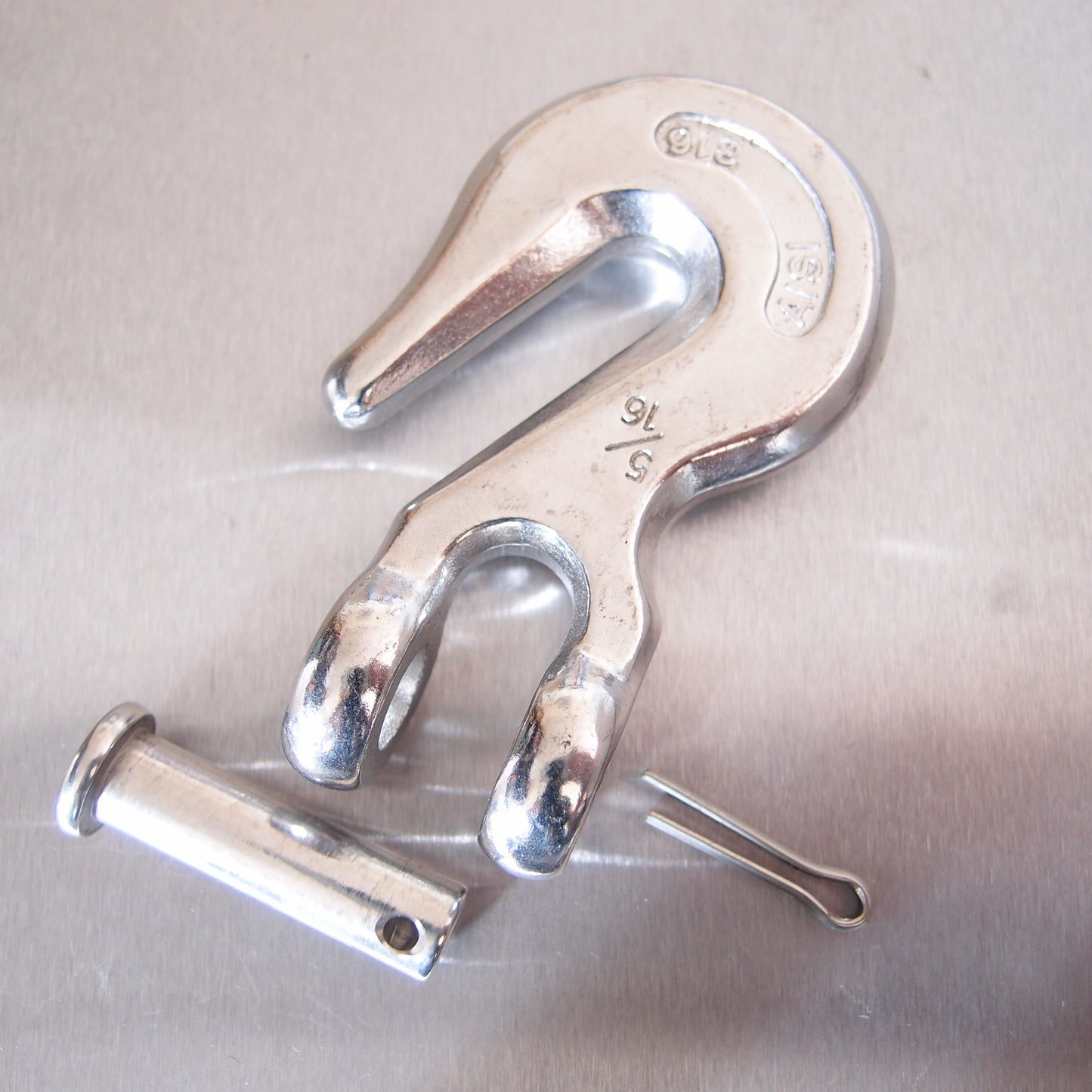 Stainless Steel Clevis Type Grab Hook - AISI 316