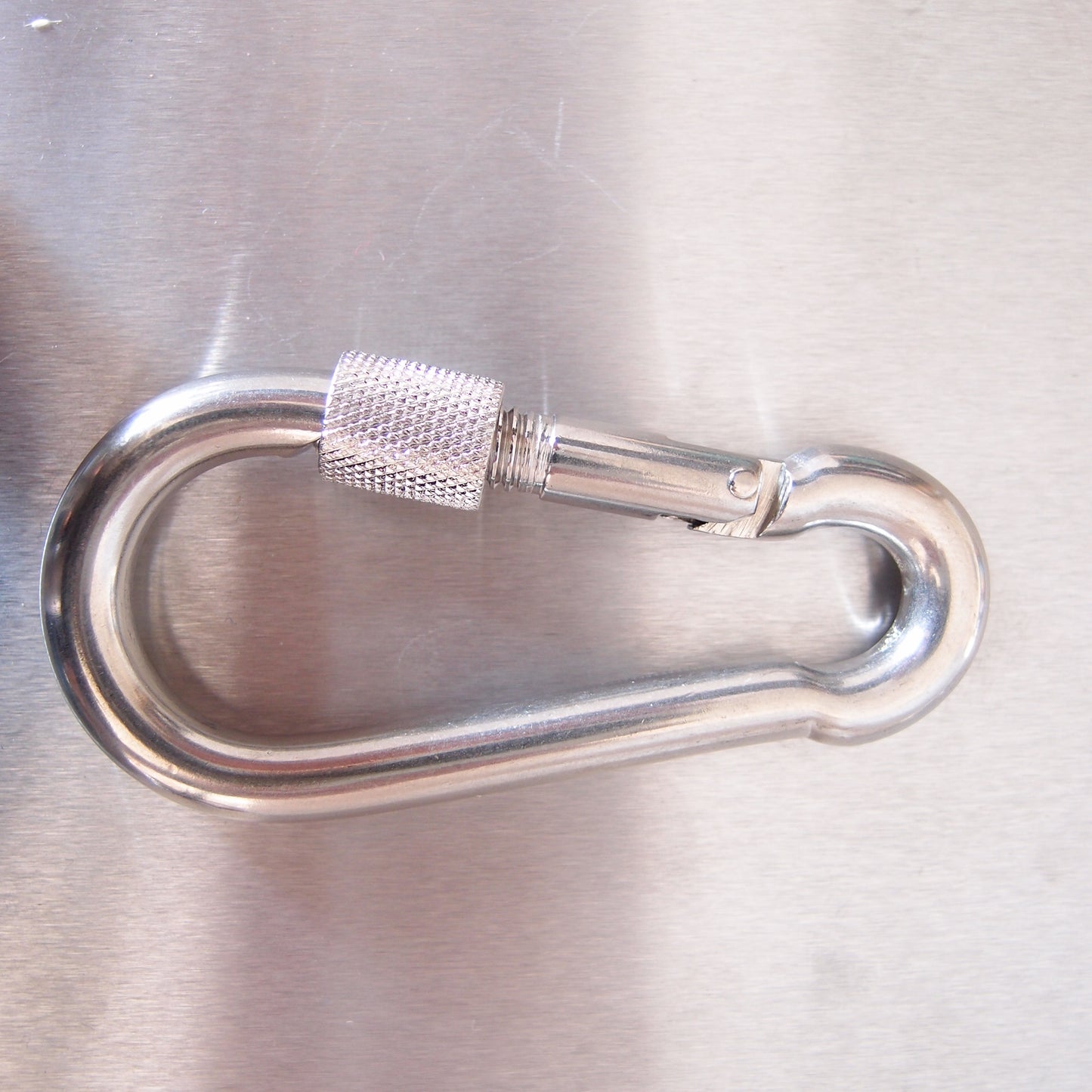 Stainless Steel Carbine Hooks with Screw Nut - Without Eyelet - AISI 316