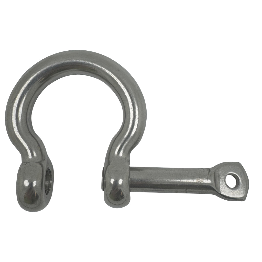 Stainless Steel Bow Shackle - with Captive Pin - AISI 316
