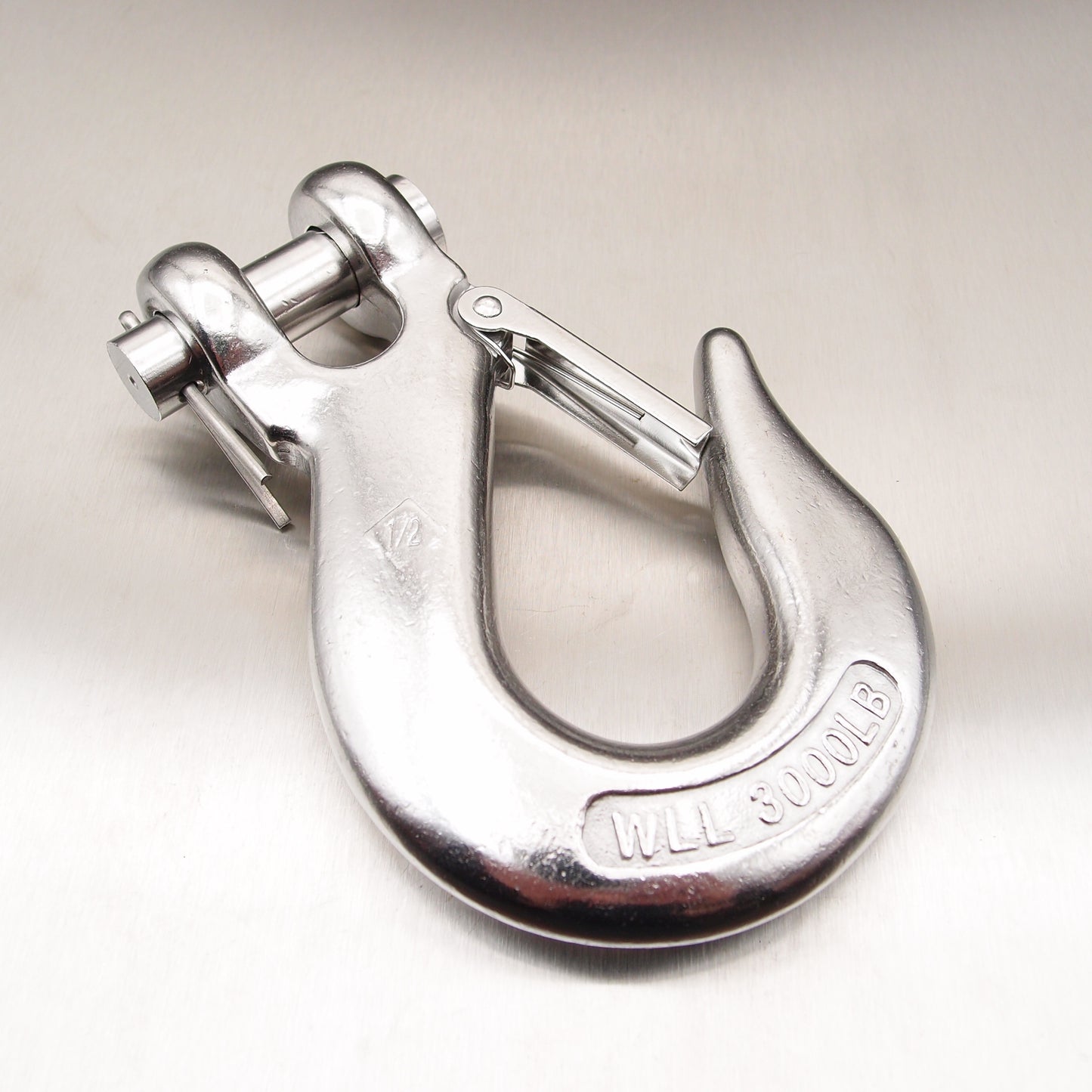 Stainless Steel Clevis Type Sling Hook with Safety Catch AISI 316