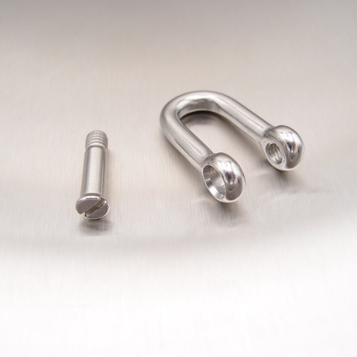 Stainless Steel Dee Shackles - with Countersunk Flush Pin - AISI 316