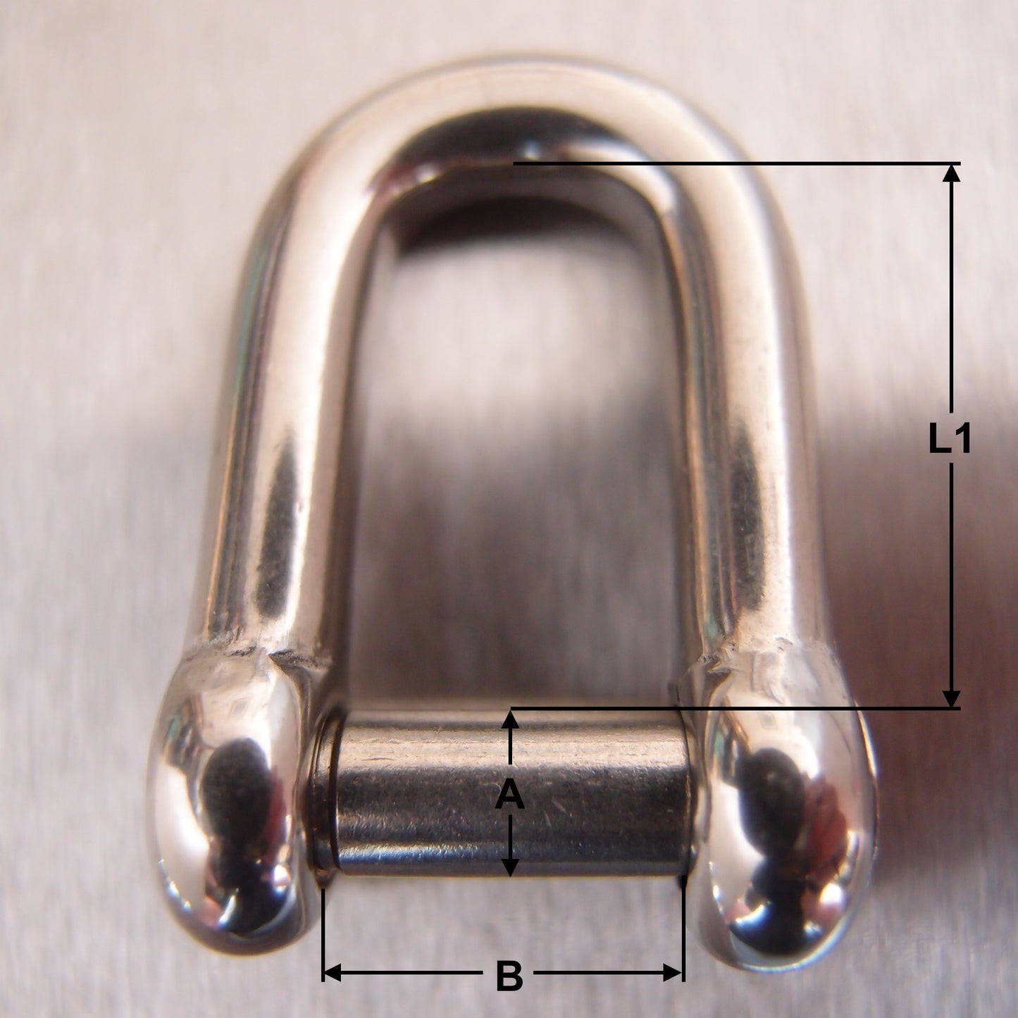 Stainless Steel Dee Shackles - with Allen Key Flush Pin (Hexagon Socket) - AISI 316
