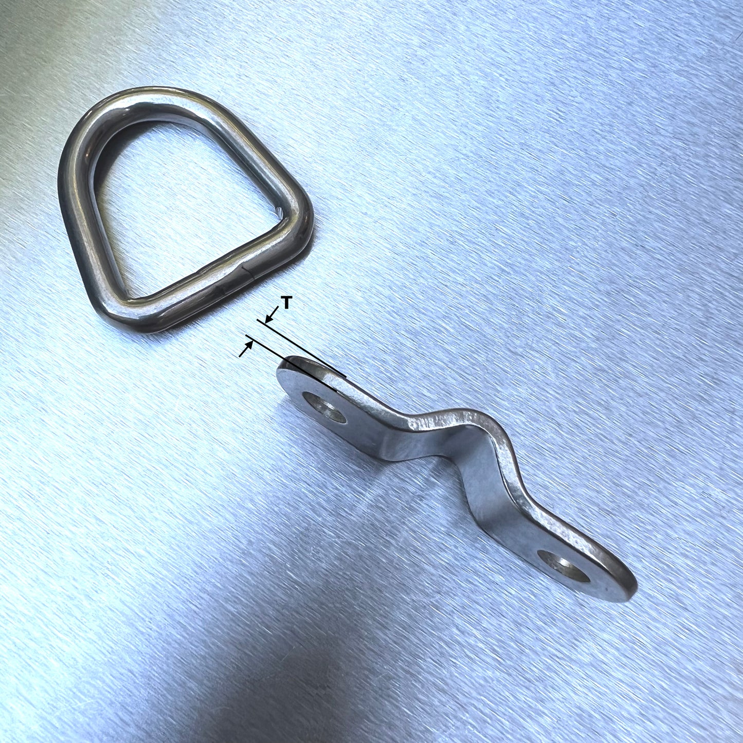 Stainless Steel Dee Ring & Mounting Bracket