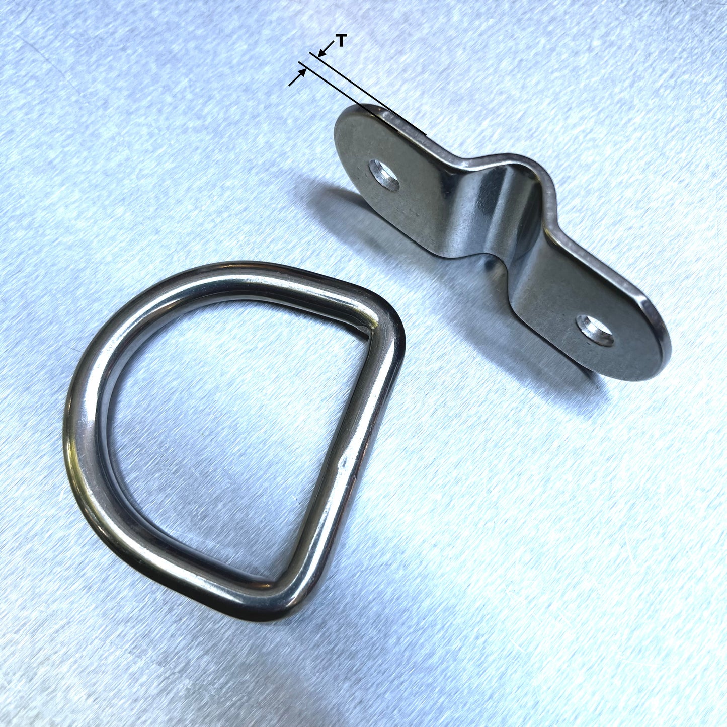 Stainless Steel Dee Ring & Mounting Bracket