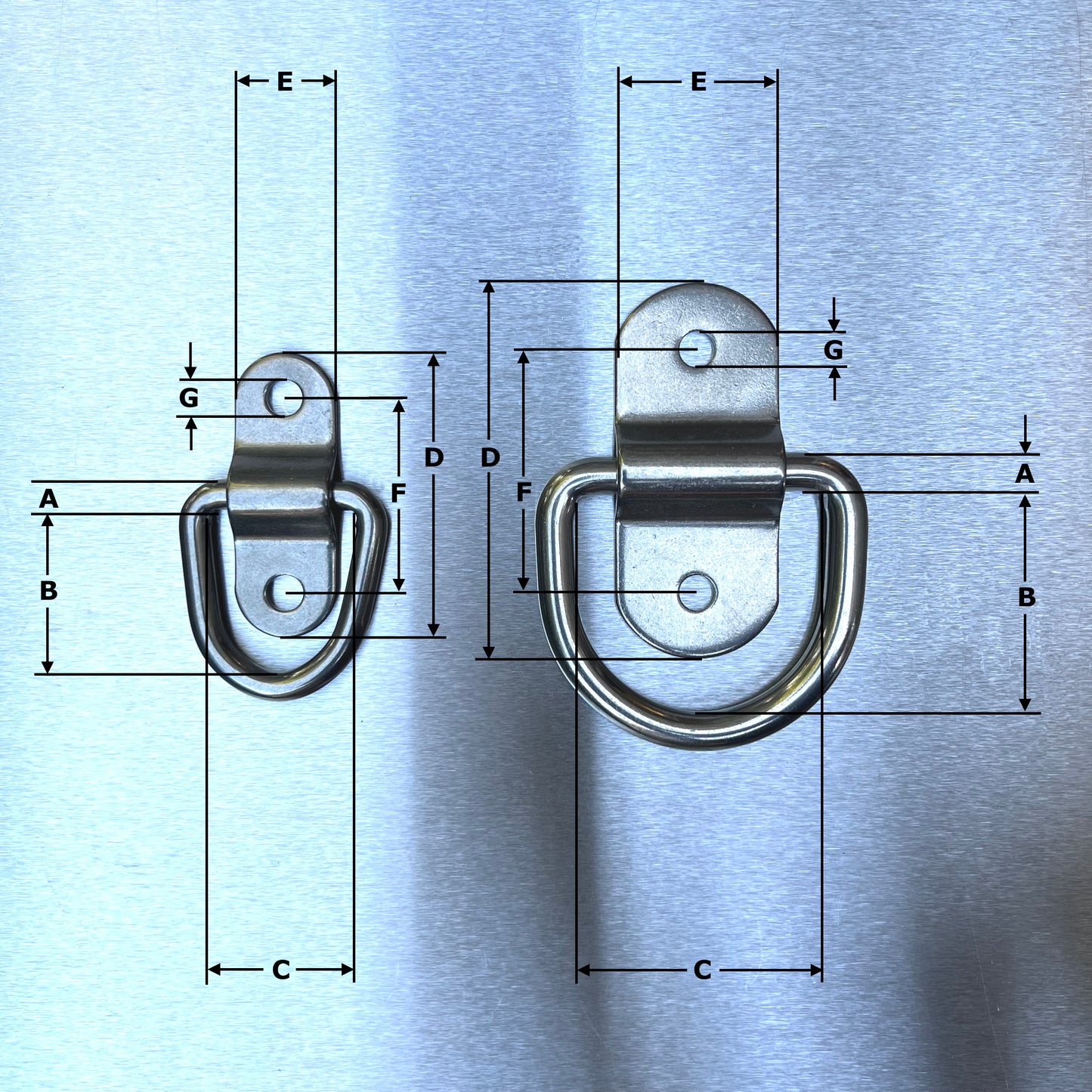 Stainless Steel Dee Ring & Mounting Bracket