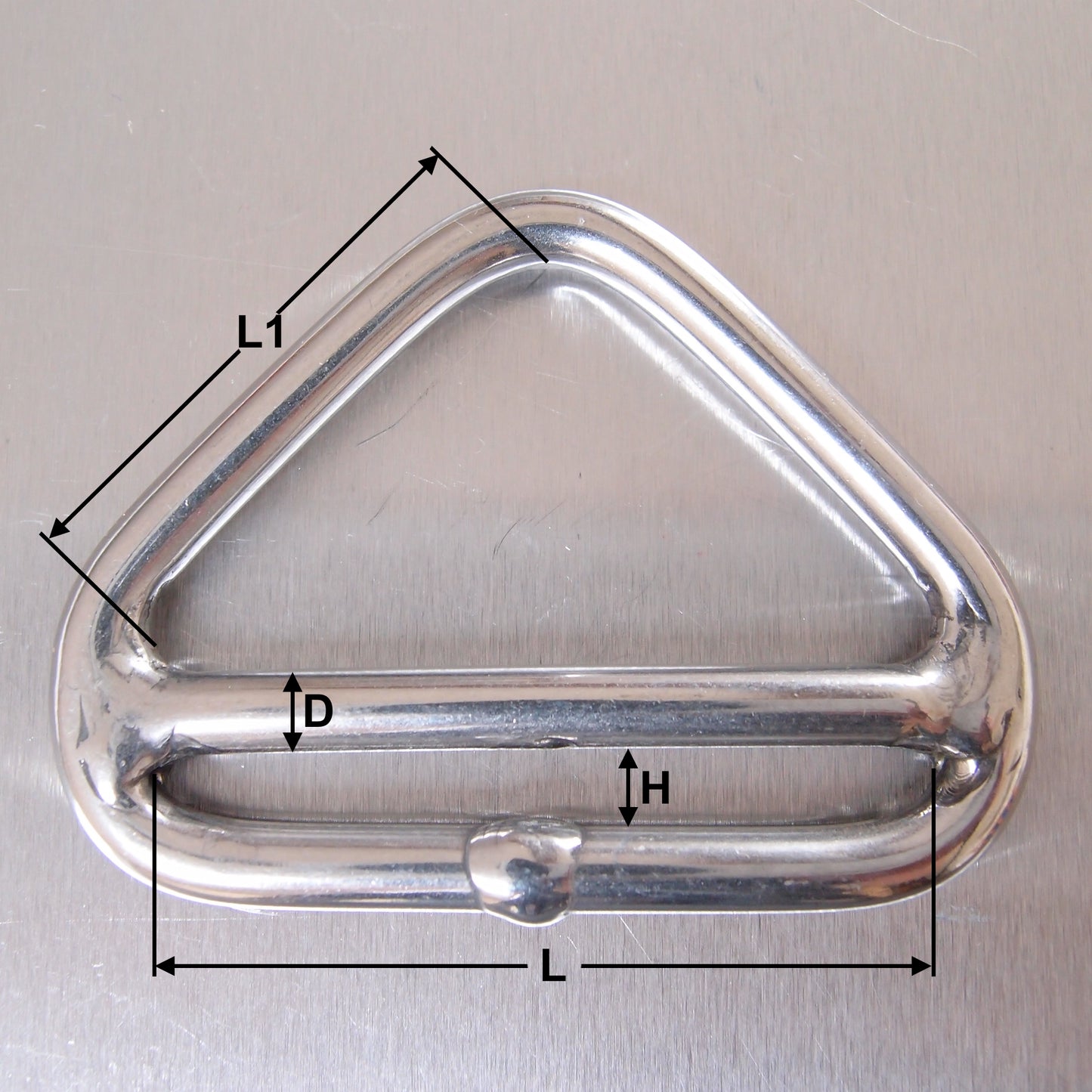 Stainless Steel Double Bar Triangular Rings - AISI 316
