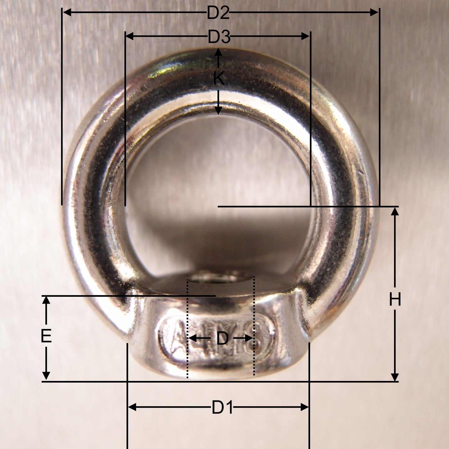 Stainless Steel Eyenuts - to DIN 582 Untested AISI 316